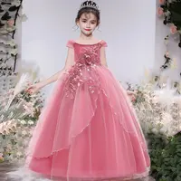 Fsmkz — robe longue en Satin pour enfants, tenue de fête et d'anniversaire, modèle de 13 ans, LP-238