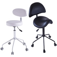 Tabouret pivotant réglable moderne Mason avec roulettes, cadre en métal, selle, chaise de bar mobile pour salon