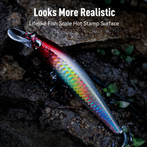 Vương Quốc Thiết Kế Mới Minnow Lures Chất Lượng Cao Chìm Cứng Nhân Tạo Mồi Câu Cá <span class=keywords><strong>Wobblers</strong></span> Đúc Dài Minnow Thu Hút Cho Bán - Product Image 6