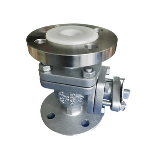 Válvula de Bola con Brida F46 Revestida de Acero Inoxidable de 1 Pulgada, Resistente a la Corrosión para Gases Corrosivos, Uso Industrial - Product Image 4