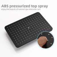 Ensemble de douche mitigeur tactile haut de gamme entièrement encastré avec jet extractible, multifonctionnel et robinet réglable