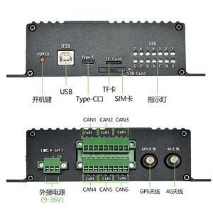 Module CAN/CANFD vers 4G LTE, transmission bidirectionnelle transparente DTU, enregistreur de données CAN/CAN FD avec stockage L446 - Product Image 4