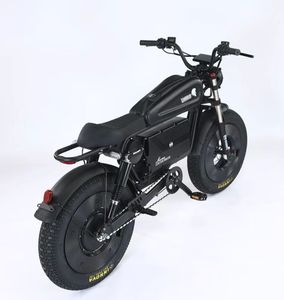 Potente Bicicleta Eléctrica de 1500w/3000w con Llantas Anchas, Estilo Retro Cafe Racer para Adultos, Batería de Litio de 48v, Cuadro de Aluminio, Impermeable - Product Image 2