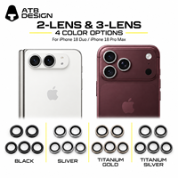 Protecteur d'objectif d'appareil photo ATB Eagle Eye, verre trempé, couverture intégrale, ultra HD, anti-rayures, film pour objectif pour iPhone Duo