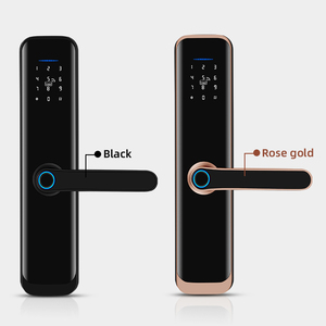Nuevo Modelo de Cerradura Electrónica Biométrica Inteligente para el Hogar, con Huella Dactilar, Color Bronce Dorado para Madera, Conectividad WiFi, Llaves Incluidas - Product Image 1