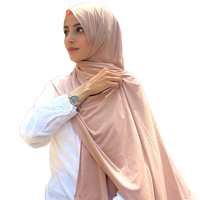 Vente en gros de foulards en jersey de bambou, hijab en modal doux, modèle créatif, extensible, uni, printemps, châle musulman long, coupe-vent, respirant, tout