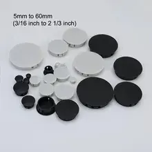 Wholesale Black Nylon Plastic Round Snap In Mount Locking Hole Covers Pipe End Cap Insert Pipe End Cap Cover 22mm 20mm