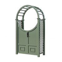 Portail de jardin en alliage d'aluminium style français, thermolaqué, à double/simple battant, installation facile pour villa extérieure et gîte