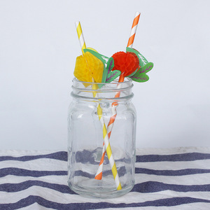 Fruit Honeycomb <b>Paper</b> Straws <b>Orange</b> Lemon Wood Pulp Straight Pipe Party Decor Beverage Supplies - Product Image 2