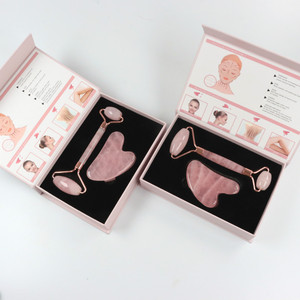 Rodillo Facial de Cuarzo Rosa Portátil y Gua Sha para Masaje Facial, Corporal y de Cuello, el Más Vendido en Amazon, Completo con Caja - Product Image 5