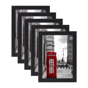 Cross-border Eco-friendly Wooden <b>Canvas</b> Photo <b>Frame</b> Set of Five 6-inch 10-inch A3A4 Wall Mount Photo Wall Combination <b>Frame</b> - Product Image 1