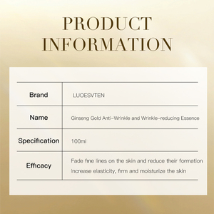 Serum Wajah Anti-Kerut Herbal <span class=keywords><strong>Ginseng</strong></span> <span class=keywords><strong>Gold</strong></span> Polypeptide Mewah untuk Menghilangkan Kerutan dalam Bentuk Cair - Product Image 5