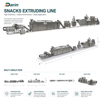 Ligne de production automatique de snacks soufflés au maïs 150-500 kg/h, extrudeuse à double vis haute capacité certifiée CE