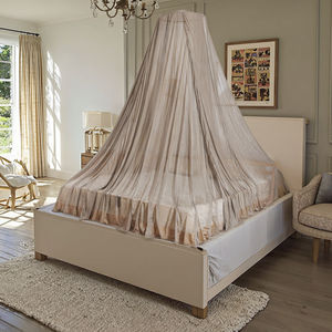 مظلة سرير من قماش فضي 100% للحماية من الإشعاع الكهرومغناطيسي، مضادة للبعوض وشبكة موصلة - Product Image 1