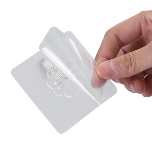 <b>Adhesive</b> <b>Hooks</b> Transparent 3 Pack Removable For Home Use Bathroom Kitchen Door Wall Mount <b>Hook</b> - Product Image 4