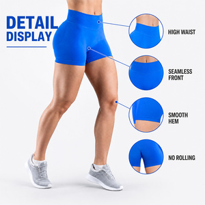 Shorts Deportivos de Cintura Alta para Mujer, sin Costuras, Levanta Glúteos, Elásticos, Moldeadores, de Compresión, para Entrenamiento y Fitness - Product Image 3