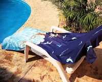 Double Sided Printing Wholesale Light Weight Customized Patterns Super Soft Microfiber Beach Towel with Two Sides Brushed Fleece