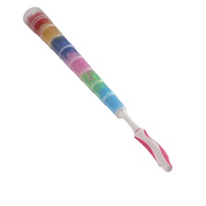 Plumeau coloré à neuf sections avec manche en caoutchouc souple, outil de nettoyage pour éliminer la poussière - Product Image 4