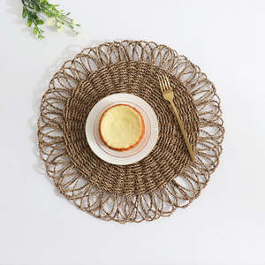 Napperon de cuisine et de table en rotin tissé à la main du Vietnam napperon rond napperon sous-verre vaisselle au Vietnam - Product Image 2