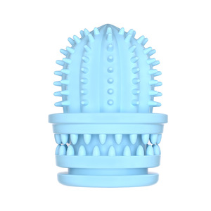 New Eco-Friendly Dog Chew Toy Durable Teeth Cleaning Cactus Shape Toothbrush Natural Rubber Food Grade <b>Squeaky</b> Christmas Gift - Product Image 2