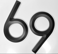 Plaque de numéro de porte murale 3D flottante en PVC de 8 pouces pour signalisation numérique, personnalisable pour la maison et l'hôtellerie