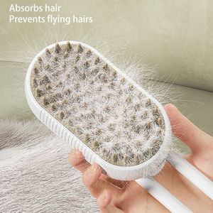 TOMPO Nouveau design Brosse pour animaux de compagnie 3-en-1 Brosse à la vapeur pour chat Brosse de massage Spray de toilettage pour chiens Brosse à épiler pour animaux de compagnie - Product Image 6
