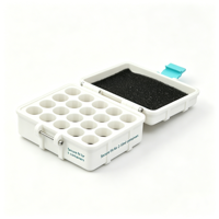 Boîte de rangement personnalisée en plastique PETG écologique, haute transparence, conception multi-emplacements pour laboratoire de recherche, options de logo personnalisé