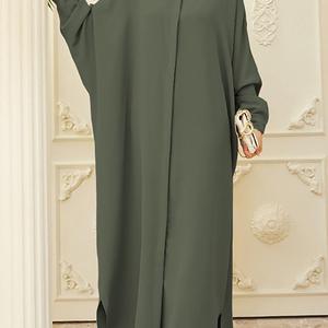 <span class=keywords><strong>Abaya</strong></span> élégante <span class=keywords><strong>et</strong></span> tendance à manches chauve-souris, <span class=keywords><strong>Djellaba</strong></span> pour femmes (sans foulard) - Product Image 4