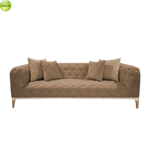 Design di lusso Chesterfield divano imbottito in pelle con ciuffi di diamanti con cuscini mobili per appartamenti <span class=keywords><strong>Studio</strong></span> - Product Image 5
