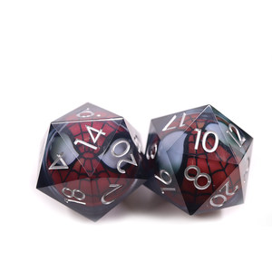 New Design Custom Resin sharp Edge <strong>Dice</strong> 50mm Oversize D20 Spider <strong>Man</strong> Single Led <strong>Dice</strong> for DND RPG Game - Product Image 4