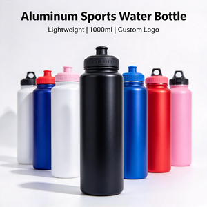Lightweight Aluminium Sports <b>Drinking</b> Bottle Custom Printed Logo Leak Proof Screw Cap Water Bottle For Outdoor Business Gift - Product Image 4