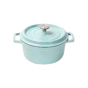Casserole en <span class=keywords><strong>fonte</strong></span> émaillée avec couvercle, pot à soupe avec double poignée <span class=keywords><strong>pour</strong></span> braiser, rôtir, cuire le <span class=keywords><strong>pain</strong></span>, ustensiles de cuisine - Product Image 4