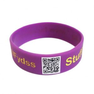 Bracelet personnalisé avec code QR pour événements et fêtes, bracelet en silicone imperméable personnalisé et abordable - Product Image 2
