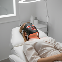 Masque facial LED professionnel 7 couleurs, 96 LED, appareil de luminothérapie photonique, équipement de spa à domicile, sortie 47 mW, outil de soin du visage sans fil