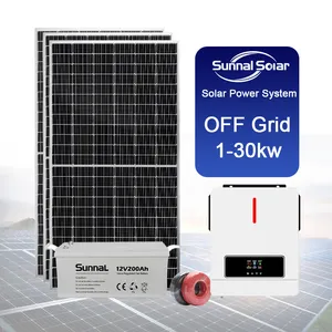 批发便携式小型迷你太阳能银行面板Solares 5000W 8000W 10KW光伏离网非洲太阳能家用套件