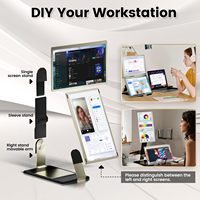 Extenseur d'écran triple pour ordinateur portable, moniteur portable 15,6 pouces avec IPS et 235 °   Prise rotative Plug & Play compatible avec tous les ordinateurs portables (Mac/Win/Android)