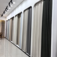 Rideaux occultants, imperméables et insonorisants en mélange polyester/lin, design acoustique ondulé, pour salon, chambre à coucher, luxe moderne, sur mesure