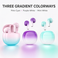 Audífonos TWS Gradient Semi-in-ear, Sonido HiFi sin Pérdidas, Batería de 5-10 Horas, Compactos, Cómodos para Jugar, Baja Latencia, ANC 5.4