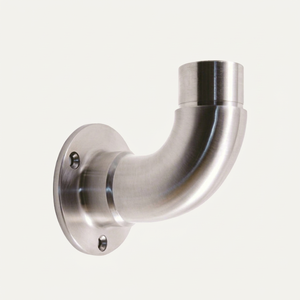 Coude de tuyauterie mural en acier inoxydable pour rampes d'escalier, design industriel, résistant à la rouille - Product Image 1