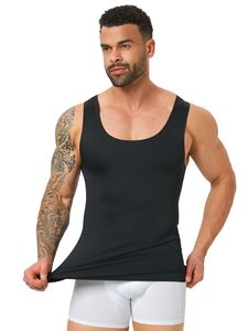 <strong>Men</strong> Seamless Body Shaper <strong>Vest</strong> Invisible Hem Less Chest Binder Gynecomastia Flattening <strong>Compression</strong> Tank - Product Image 4