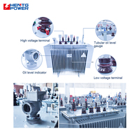 Transformateur de distribution immergé dans l'huile HENTG POWER 10KV 11KV 50 KVA 100 KVA 200 KVA MV HV pour la distribution intelligente des services publics