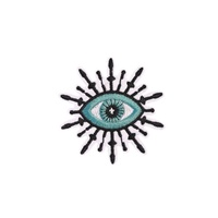 Patchs brodés en tissu Blue Evil Eye sur fer personnalisé en gros