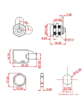 JK303 Petite Serrure En Alliage de Zinc Serrure De Boîte En Métal Pour Petite Boîte Clé Serrure de Casier