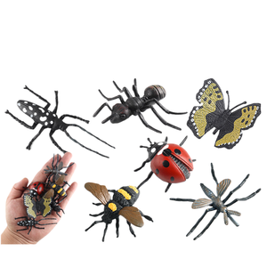 Yxs niños simulación sólido insecto animal modelo conjunto número mariposa, abeja, hormiga, buey, mosquito, Mariquita juguete - Product Image 1