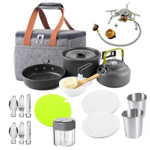 OEM ODM esterno isolato campeggio <span class=keywords><strong>Set</strong></span> di scaldabagno 4 pz in acciaio inox pentole calde per la cottura all'aperto - Product Image 1