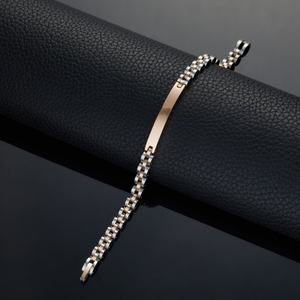 Pulsera Personalizada para Hombre, de Lujo, Resistente al Deslustre, Chapada en Oro de 14k y 18k, de Acero Inoxidable 316l - Product Image 2