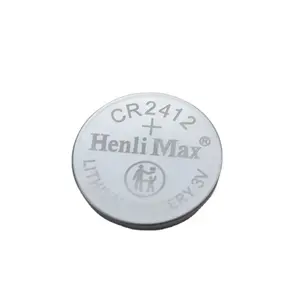 Henli Max CR2412 3.0V Bateria de Lítio Primária Lítio Dióxido de Manganês Botão Célula Inteligente Indústria Modelo Número CR2032