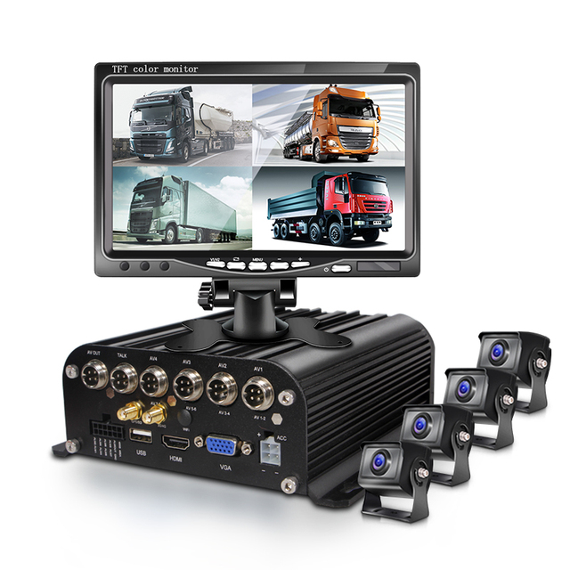 1080P 4CH HDD MDVR Kit H.264 3G/4G GPS Mobile DVR AHD CCTV Camera Surveillance System