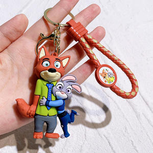 3D PVC Nieuwe Cartoon Gekke Zootopia Judith Nick Sleutelhanger Hangertje Schattige Rugzak Sleutelhanger - Product Image 5