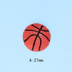 Pelota deportiva de resina grande, parche de fondo plano, accesorios de fútbol y baloncesto, joyería creativa DIY, pendientes de tuerca, paquete ECPERT - Product Image 6